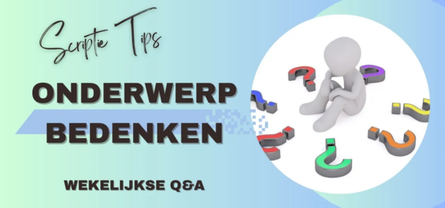 Heb je tips voor het bedenken van een onderwerp? | Live Q&A