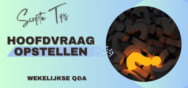 HOOFDVRAAG maken | HOE doe je dat? | Live Q&A